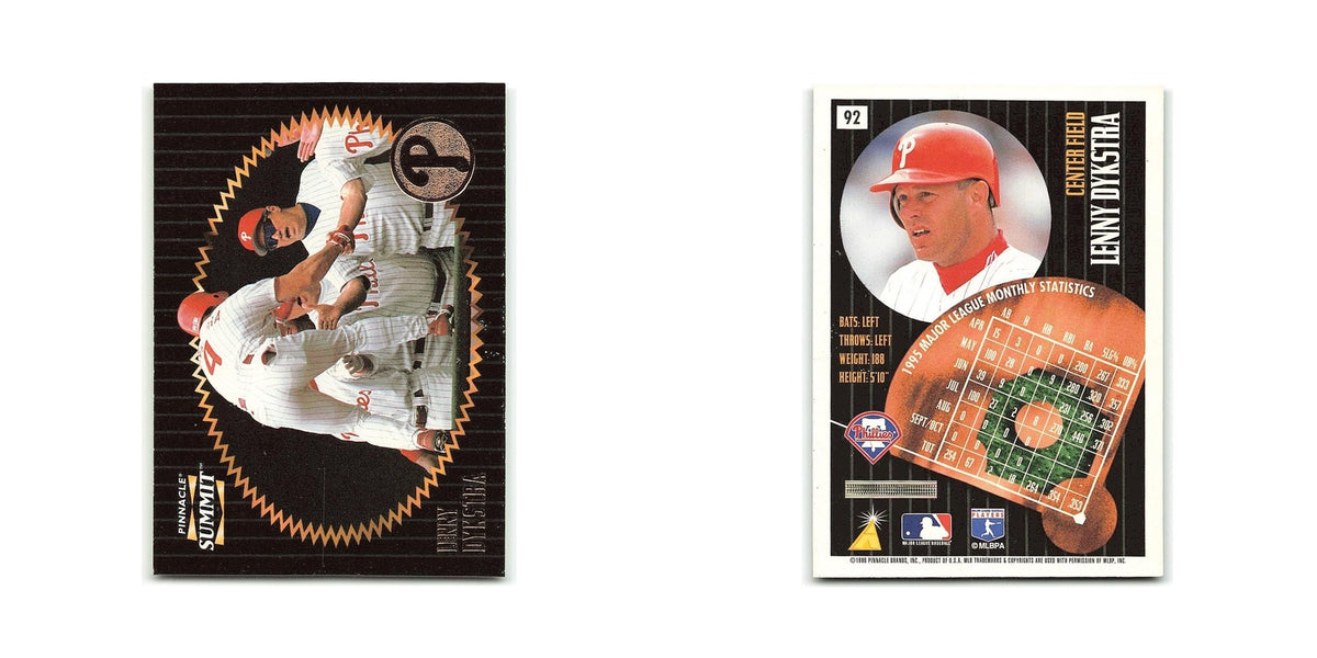 Lenny Dykstra 1996 Pinnacle Summit #92 Philadelphia Phillies Baseball Card NM