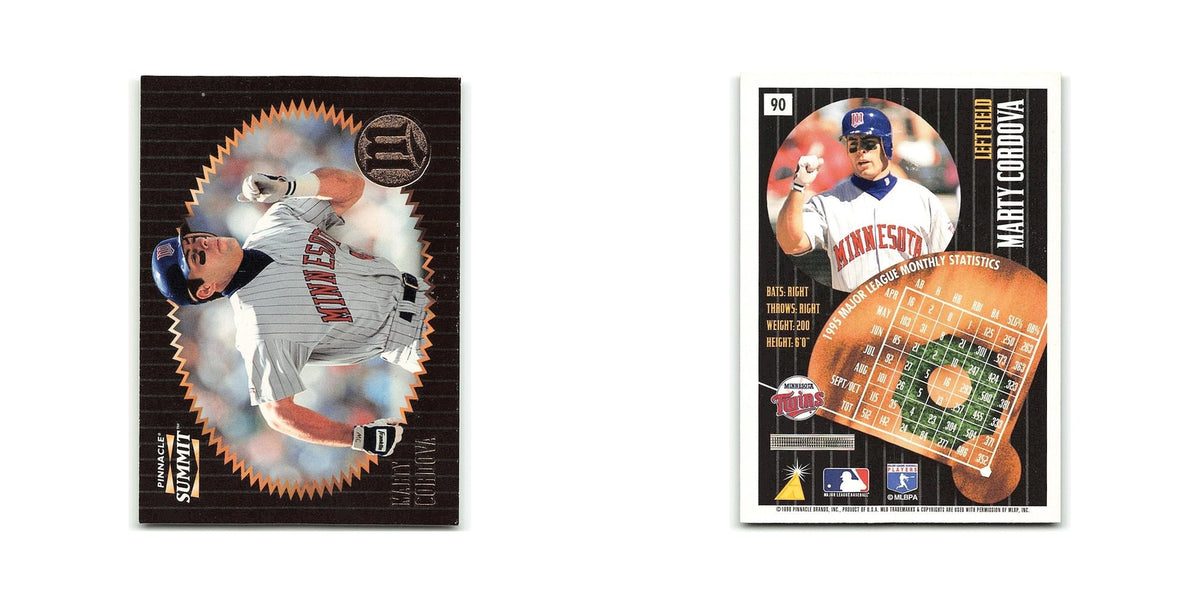 Marty Cordova 1996 Pinnacle Summit #90 Minnesota Twins Baseball Card NM