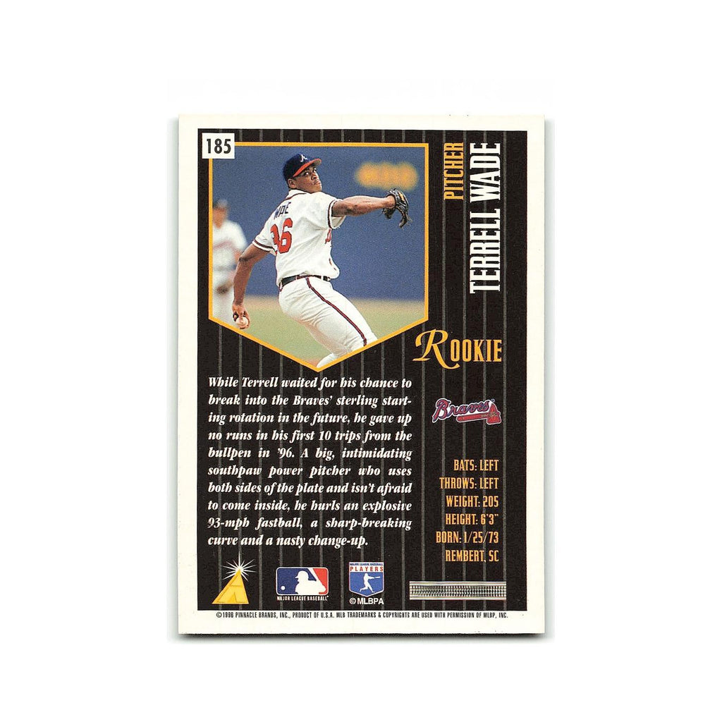 Terrell Wade Rookie 1996 Pinnacle Summit #185 Atlanta Braves Baseball Card NM