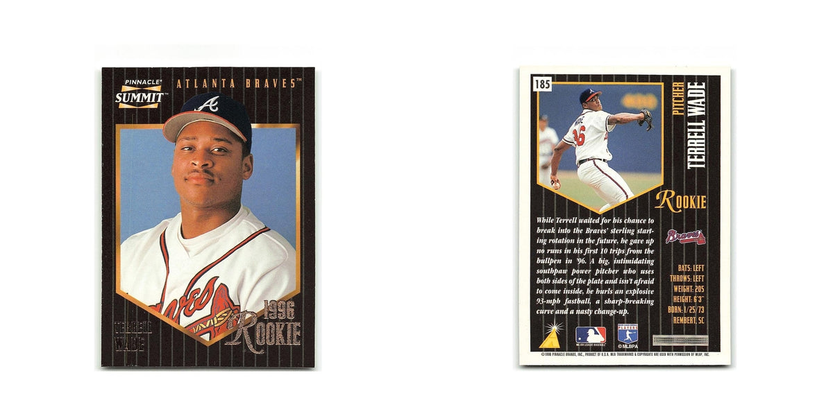 Terrell Wade Rookie 1996 Pinnacle Summit #185 Atlanta Braves Baseball Card NM