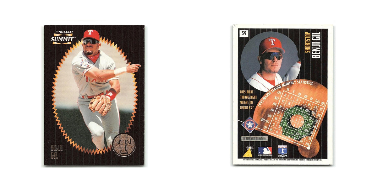 Benji Gil 1996 Pinnacle Summit #59 Texas Rangers Baseball Card NM