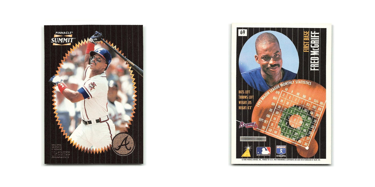 Fred McGriff 1996 Pinnacle Summit #69 Atlanta Braves Baseball Card NM