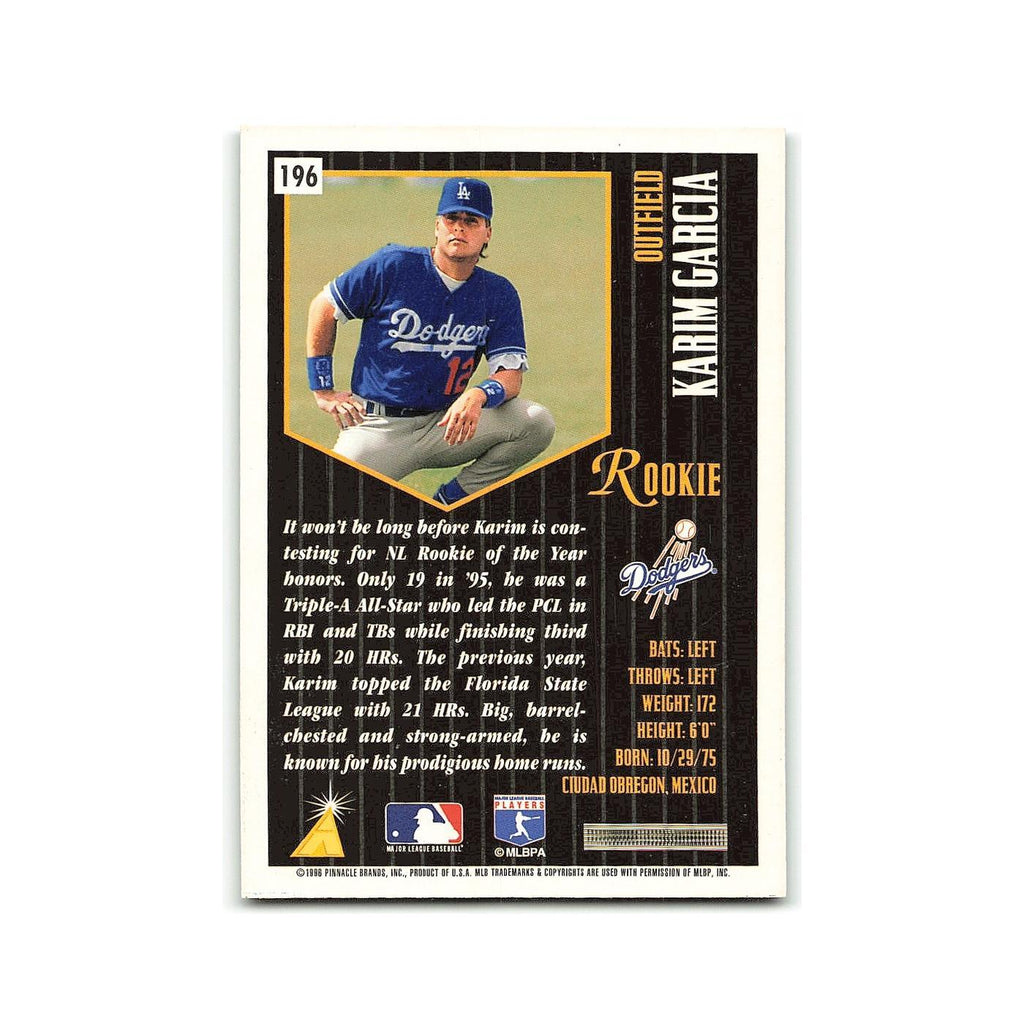 Karim Garcia Rookie 1996 Pinnacle Summit #196 Los Angeles Dodgers NM