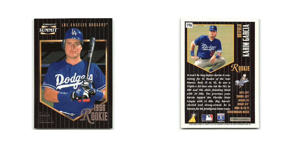 Karim Garcia Rookie 1996 Pinnacle Summit #196 Los Angeles Dodgers NM
