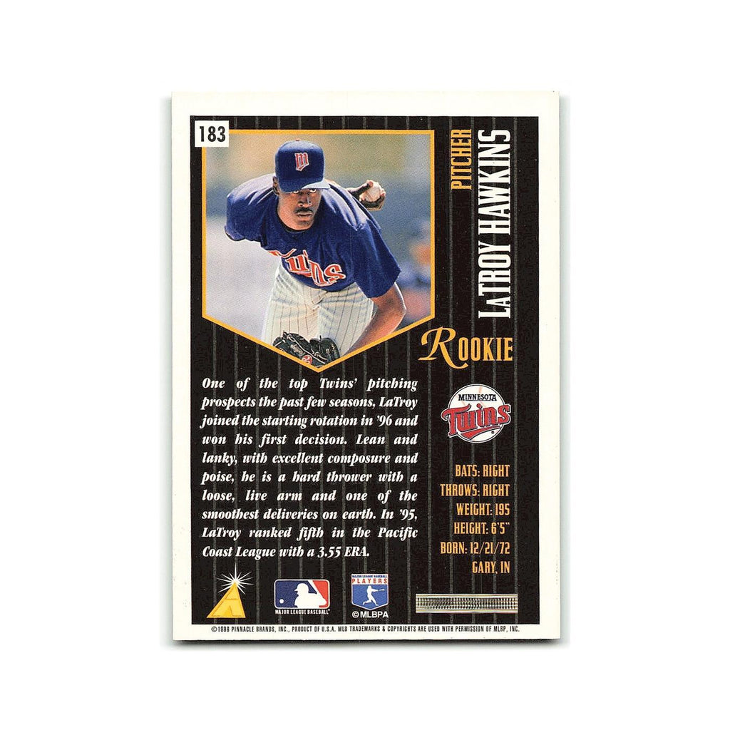 LaTroy Hawkins Rookie 1996 Pinnacle Summit #183 Minnesota Twins Baseball Card NM