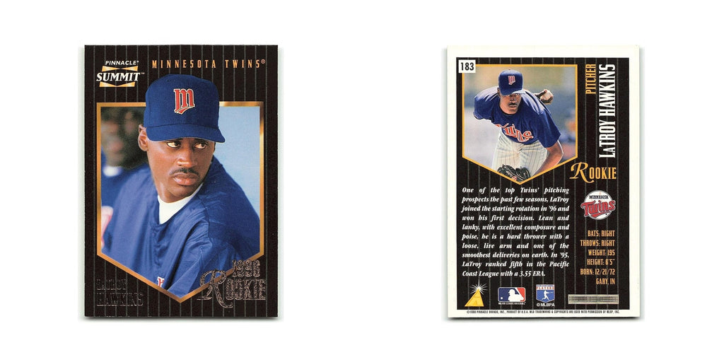 LaTroy Hawkins Rookie 1996 Pinnacle Summit #183 Minnesota Twins Baseball Card NM