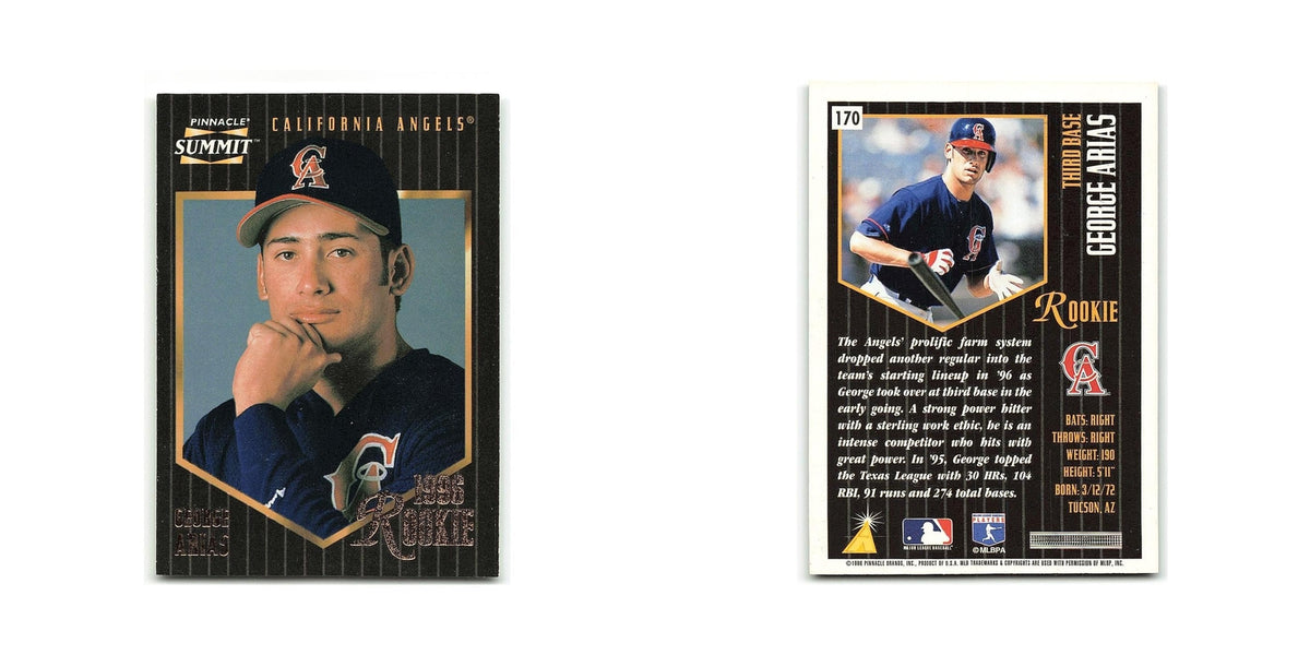 George Arias Rookie 1996 Pinnacle Summit #170 California Angels Baseball Card NM