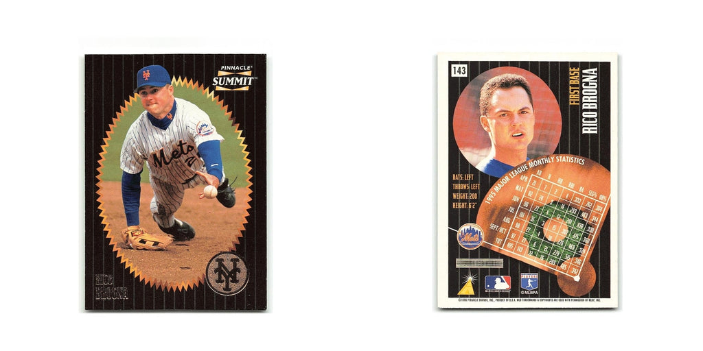 Rico Brogna 1996 Pinnacle Summit #143 New York Mets Baseball Card NM