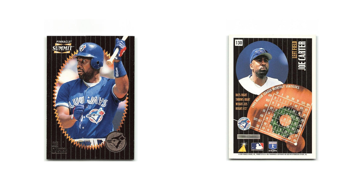 Joe Carter 1996 Pinnacle Summit #130 Toronto Blue Jays Baseball Card NM