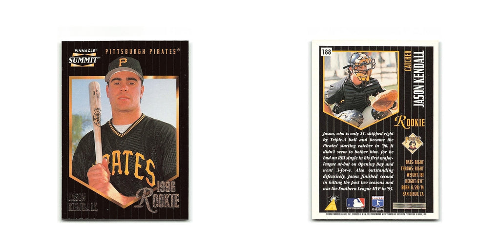 Jason Kendall Rookie 1996 Pinnacle Summit #188 Pittsburgh Pirates NM
