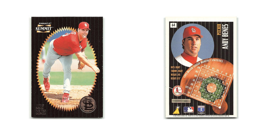 Andy benes 1996 Pinnacle Summit #64 St. Louis Cardinals Baseball Card NM