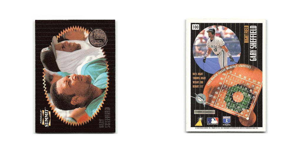 Gay Sheffield 1996 Pinnacle Summit #100 Florida Marlins Baseball Card NM