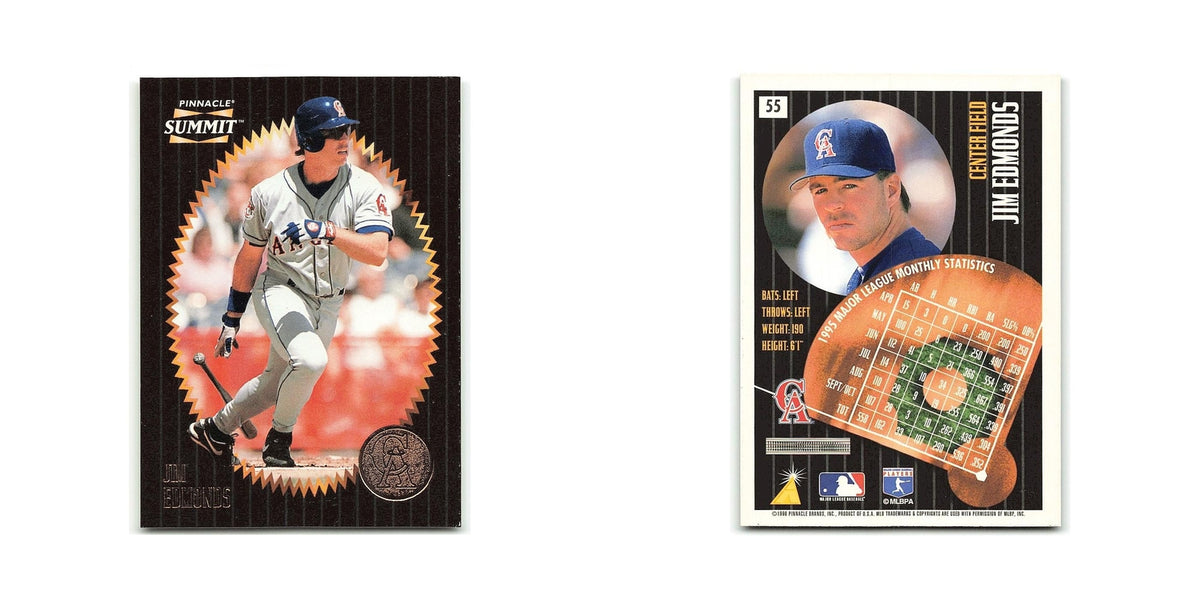 Jim Edmonds 1996 Pinnacle Summit #55 Anaheim Angels Baseball Card NM