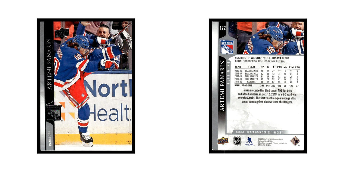 Artemi Panarin 2020 Upper Deck #122 New York Rangers Hockey Card NM