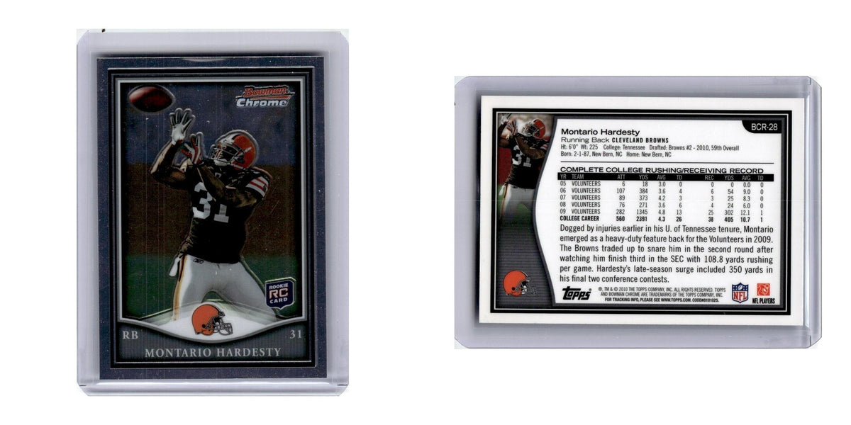 2010 Bowman Chrome Montario Hardesty RC Browns #BCR-28