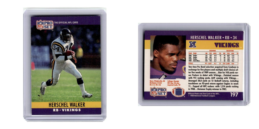 1990 Pro Set Herschel Walker Vikings #197