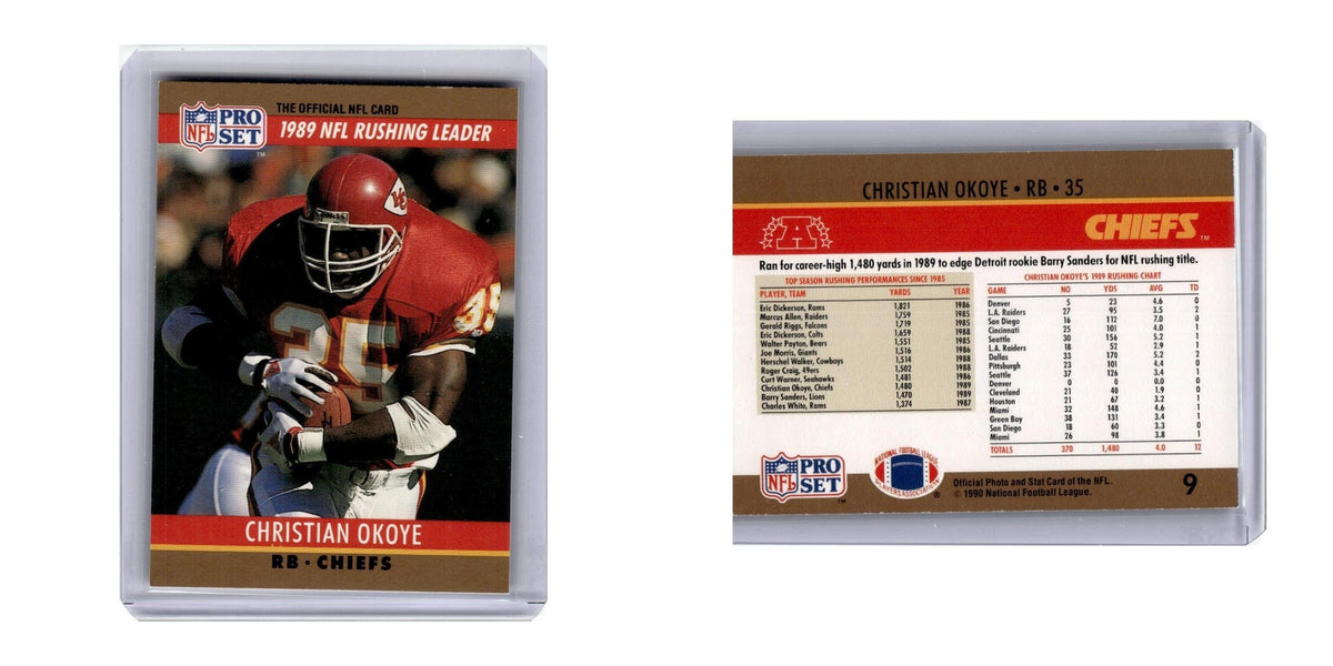 1990 Pro Set Christian Okoye Chiefs #9