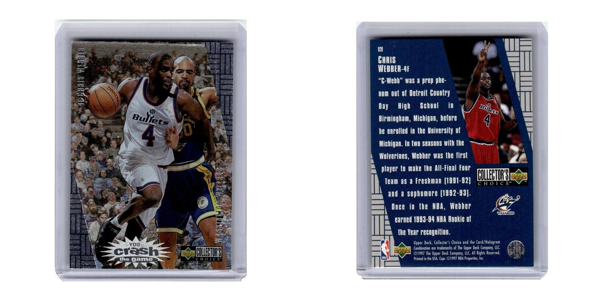 1997 Collector's Choice You Crash the Game Chris Webber Washington Bullets #R29