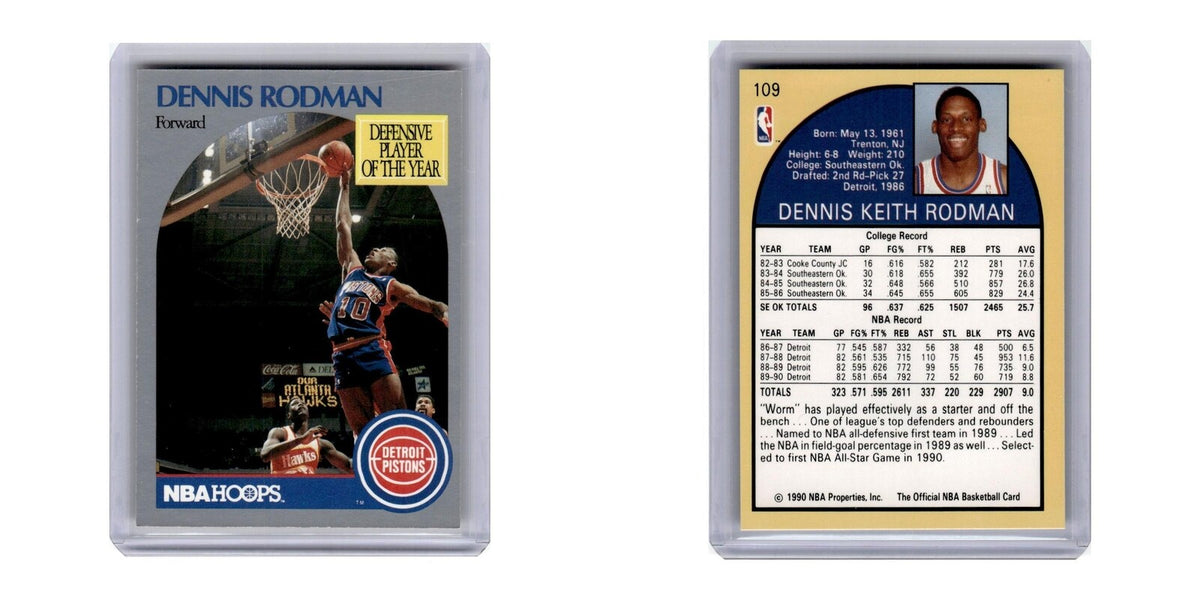 1990 Hoops Dennis Rodman Pistons #109
