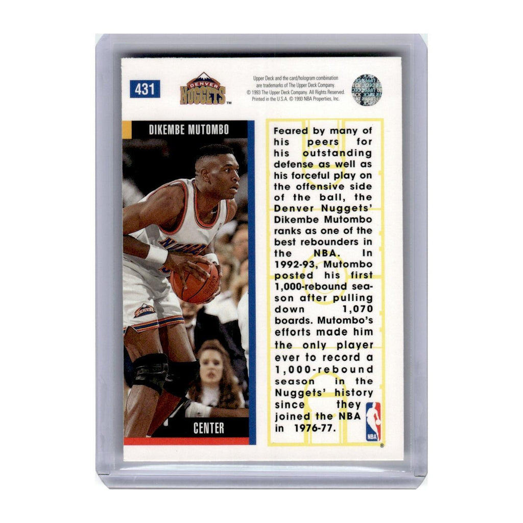 1993 Upper Deck Dikembe Mutombo Nuggets #431