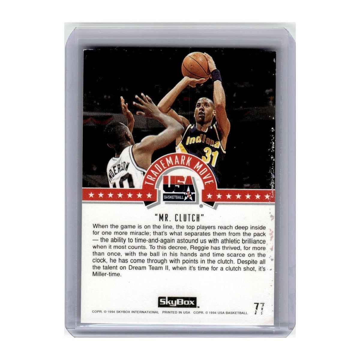 1994 SkyBox Reggie Miller #77