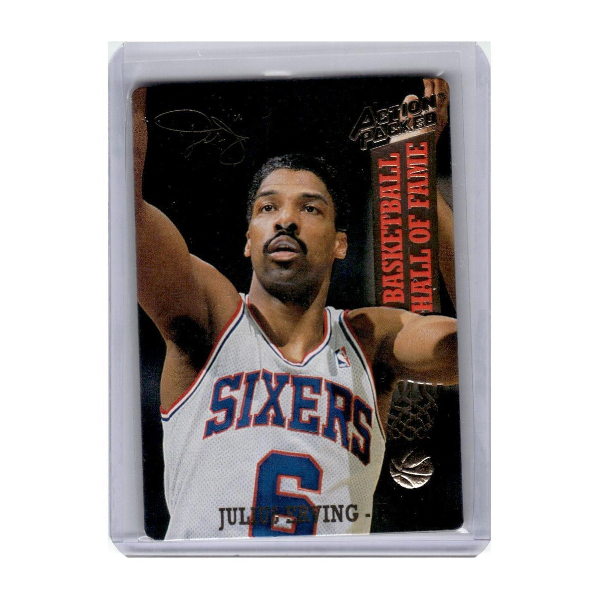 1993 Action Packed Hall of Fame Julius Erving 76ers #72