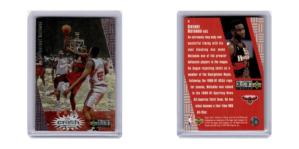 1997 Collector's Choice You Crash the Game Dikembe Mutombo Hawks #R1