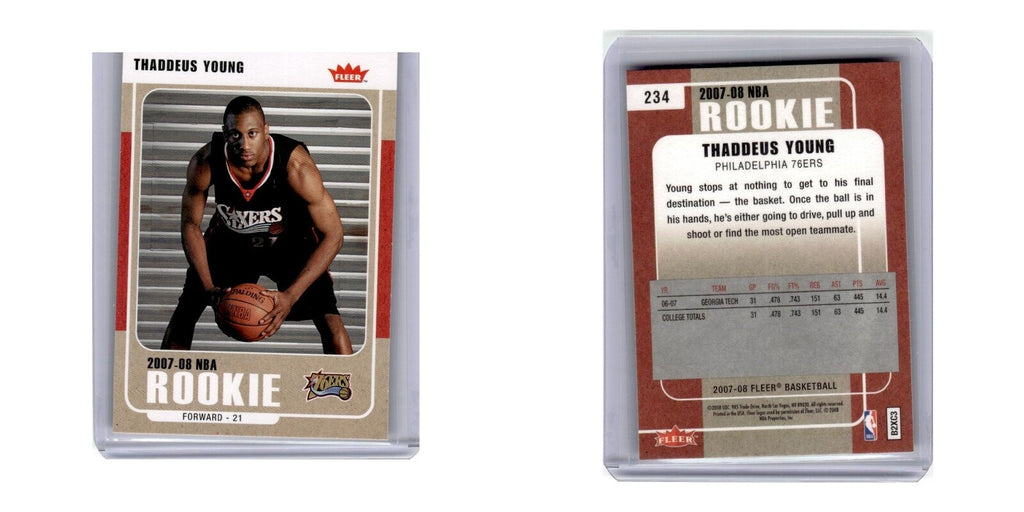 2007 Fleer Thaddeus Young 76ers #234