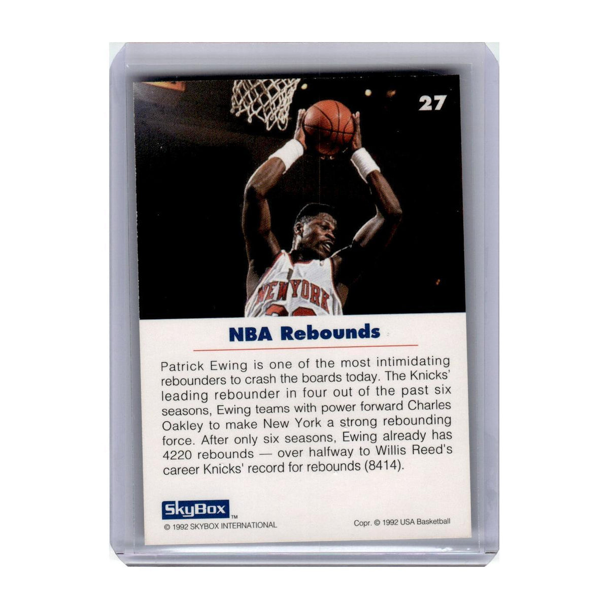 1992 SkyBox USA Patrick Ewing #27