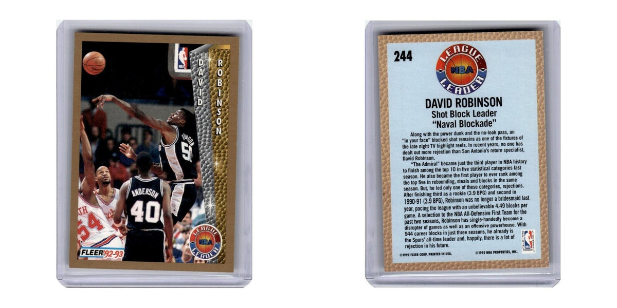 1992 Fleer David Robinson Spurs #244