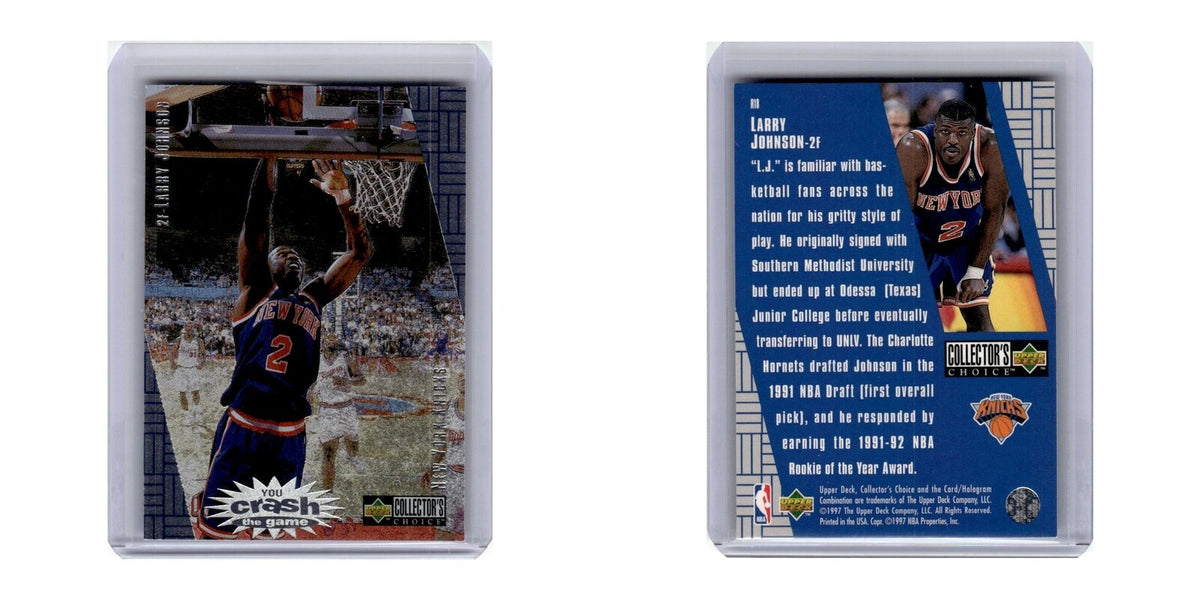 1997 Collector's Choice You Crash the Game Larry Johnson Knicks #R18