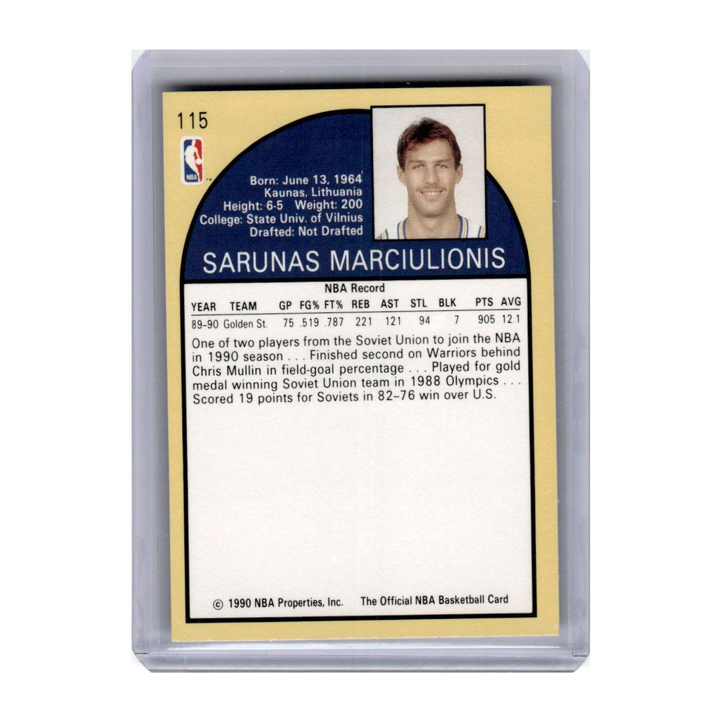 1990 Hoops Sarunas Marciulionis Golden State Warriors #115