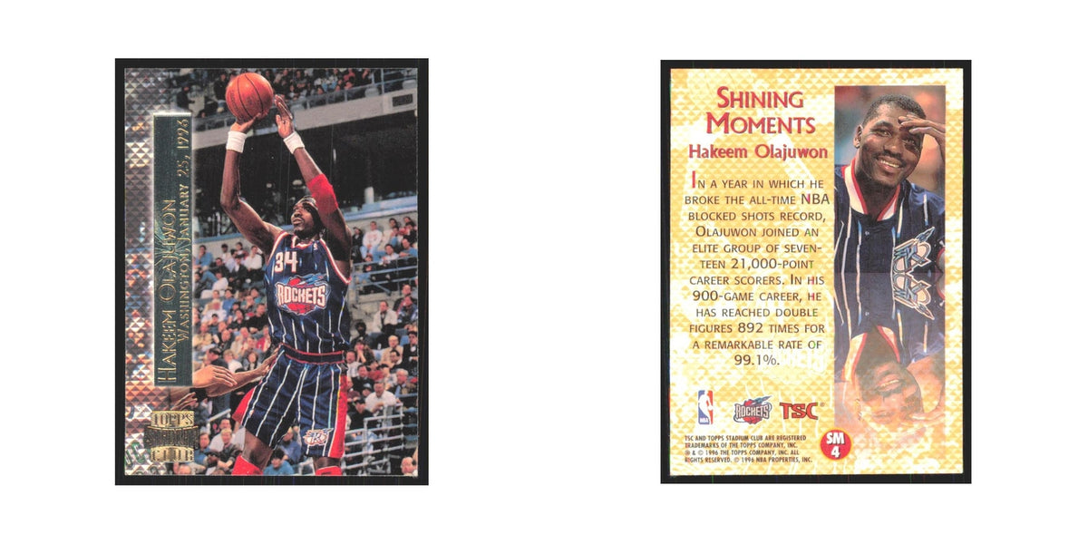 1996 Stadium Club Hakeem Olajuwon Rockets #SM4