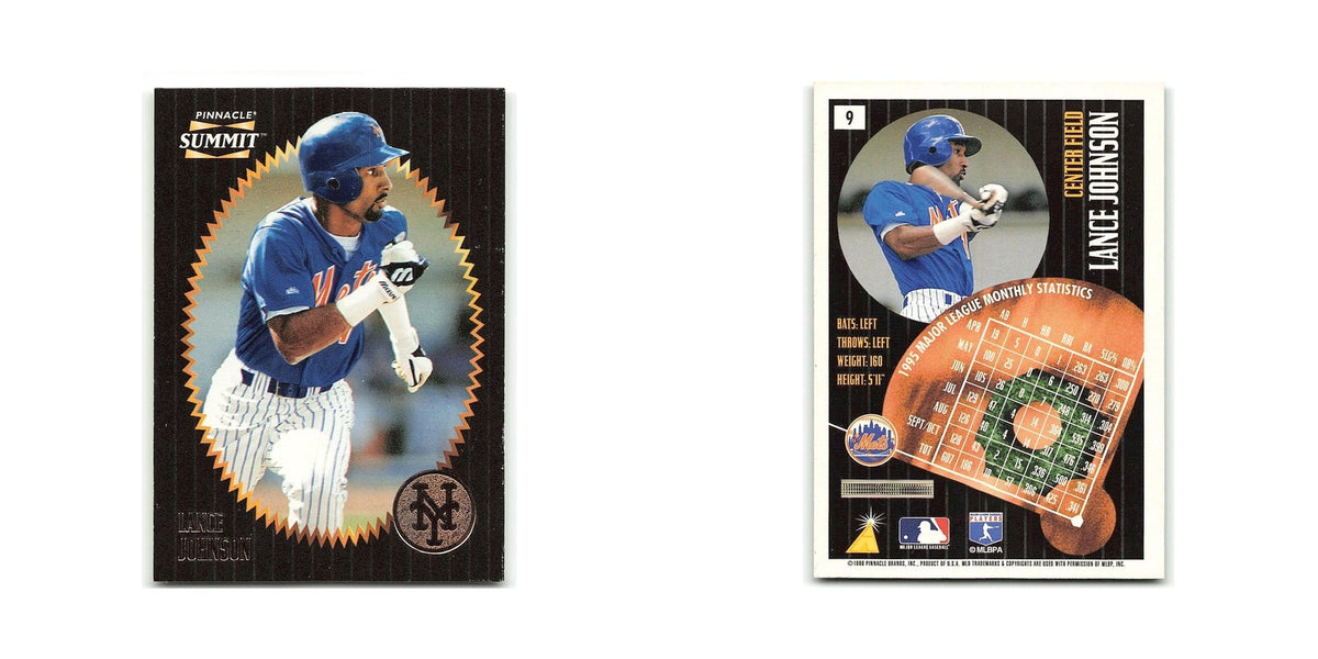 Lance Johnshon 1996 Pinnacle Summit #9 New York Mets Baseball Card NM