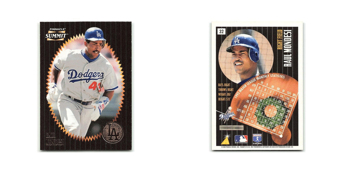 Raul Mondesi 1996 Pinnacle Summit #32 Los Angeles Dodgers Baseball Card NM