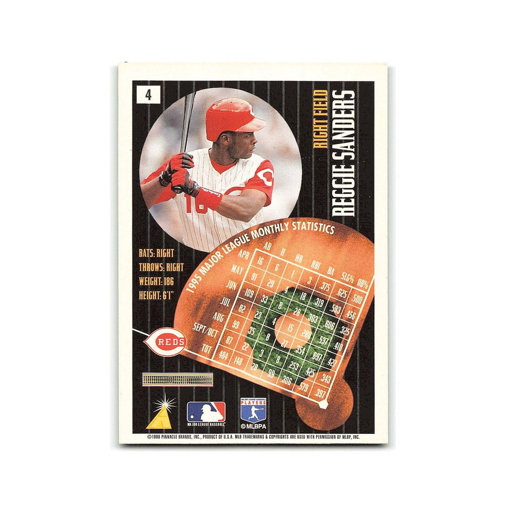 Reggie Sanders 1996 Pinnacle Summit #4 Cincinnati Reds Baseball Card NM
