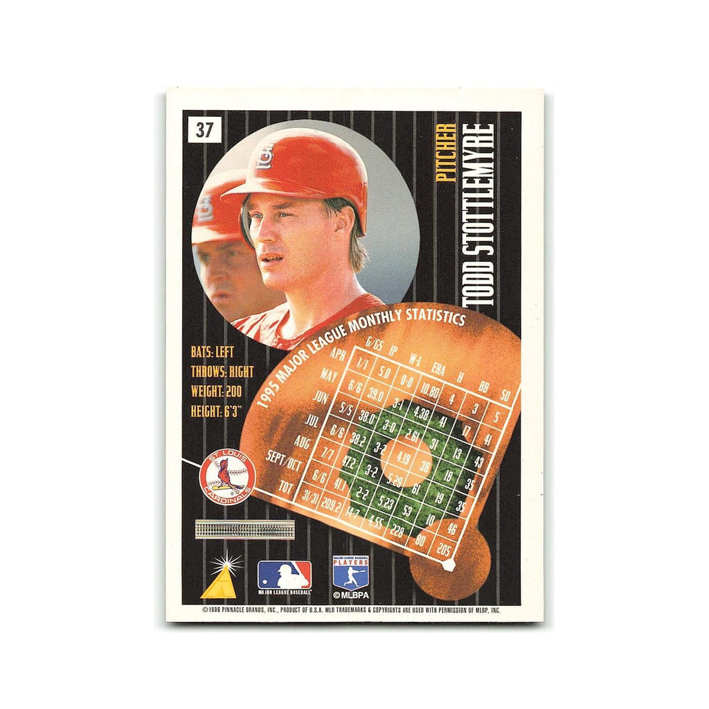 Todd Stotlemyre 1996 Pinnacle Summit #37 St. Louis Cardinals Baseball Card NM