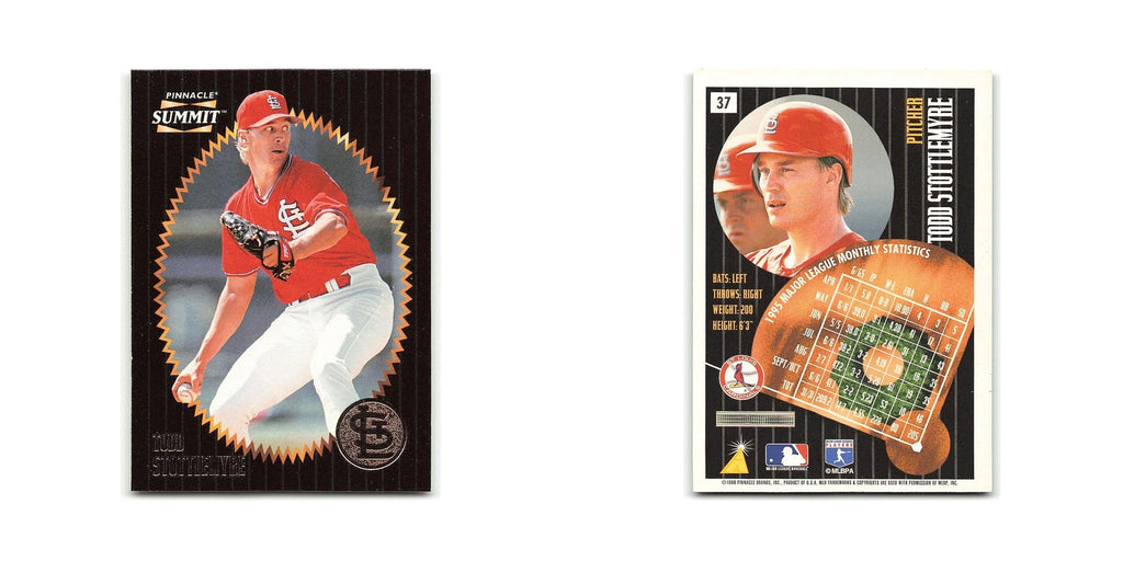 Todd Stotlemyre 1996 Pinnacle Summit #37 St. Louis Cardinals Baseball Card NM