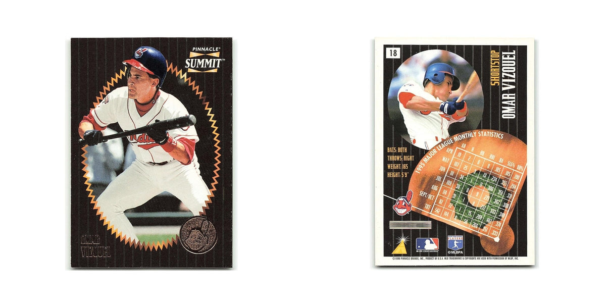 Omar Vizquel 1996 Pinnacle Summit #18 Cleveland Indians Baseball Card NM