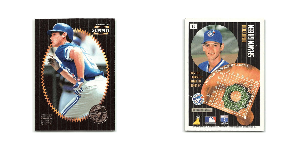 Shawn Green 1996 Pinnacle Summit #16 Toronto Blue Jays Baseball Card NM