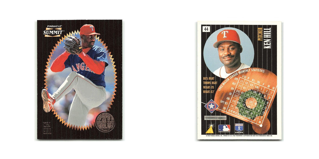 Ken Hill 1996 Pinnacle Summit #44 Texas Rangers Baseball Card NM