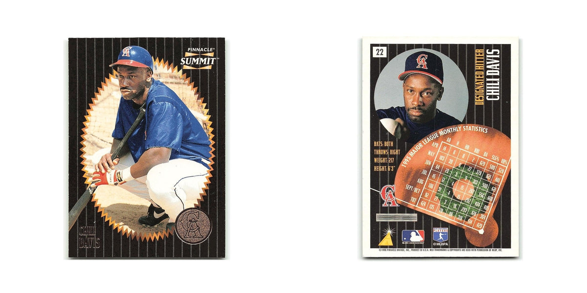 Chili Davis 1996 Pinnacle Summit #22 California Angels Baseball Card NM