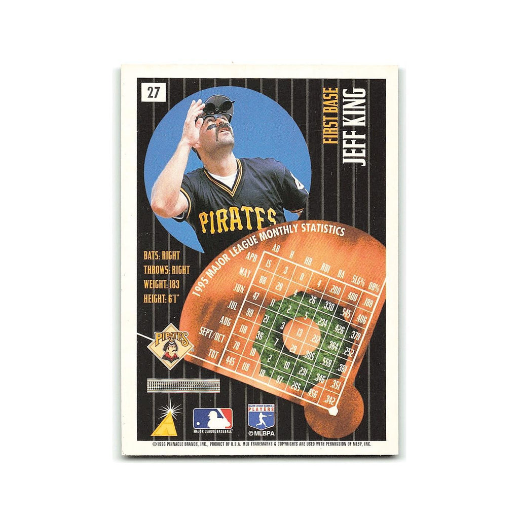 Jeff King 1996 Pinnacle Summit #27 Pittsburgh Pirates Baseball Card NM
