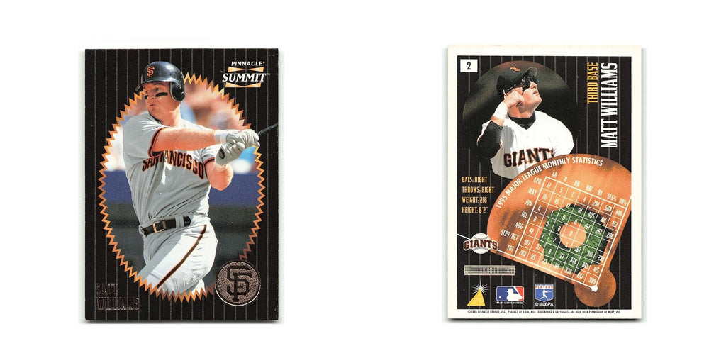 Matt Williams 1996 Pinnacle Summit #2 Arizona Diamondbacks Baseball Card NM