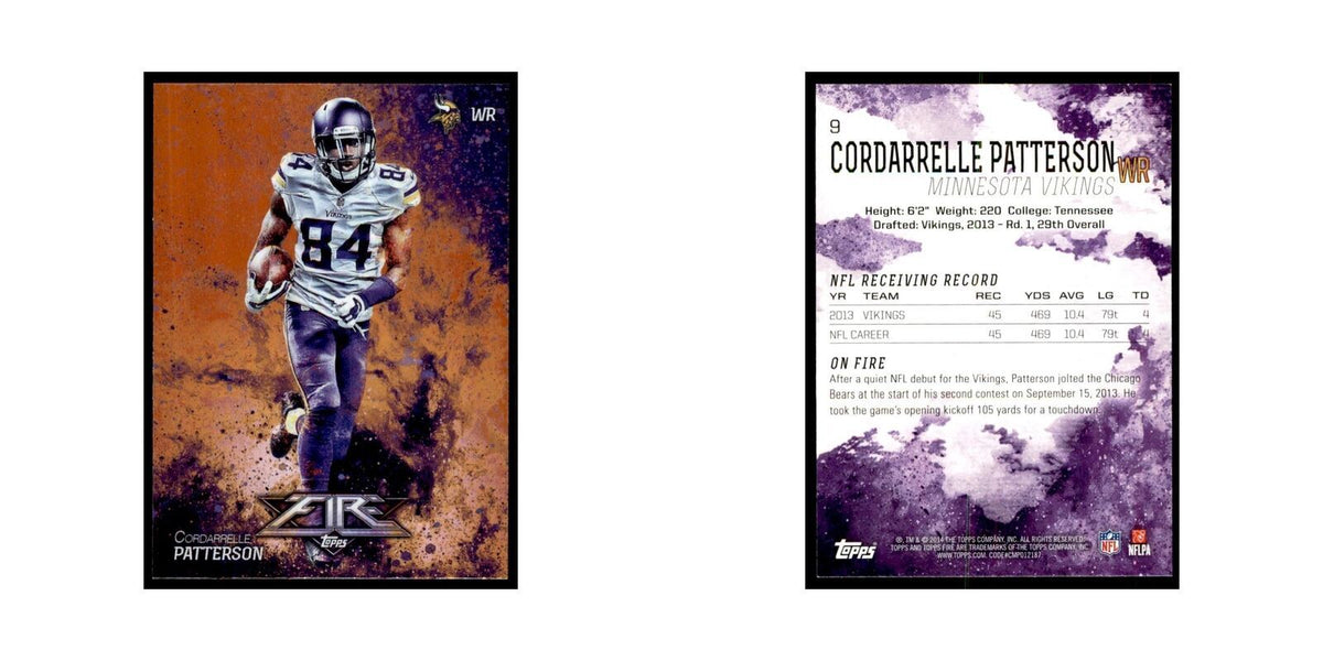 2014 Topps Fire Cordarrelle Patterson Football Cards #9