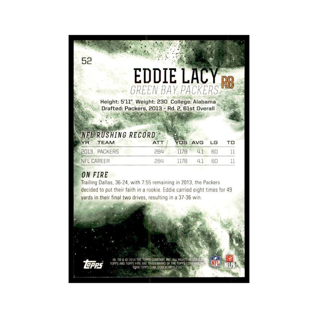 2014 Topps Fire Eddie Lacy Football Cards #52