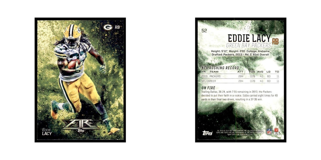2014 Topps Fire Eddie Lacy Football Cards #52