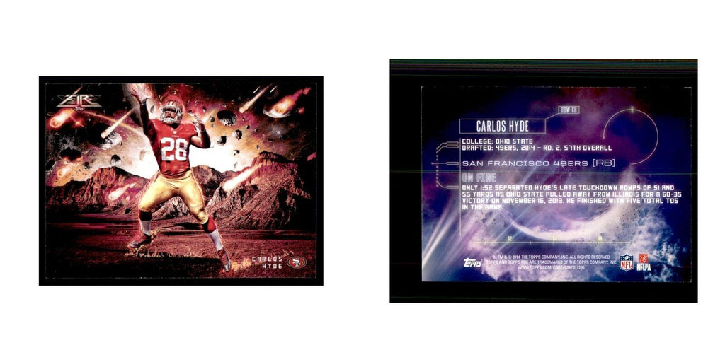 2014 Topps Fire Carlos Hyde Football Cards #TSR-CH
