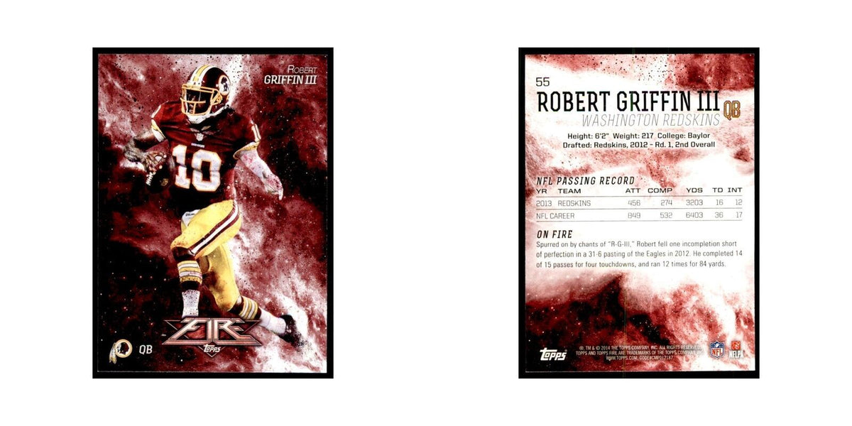 2014 Topps Fire Robert Griffin III Football Cards #55