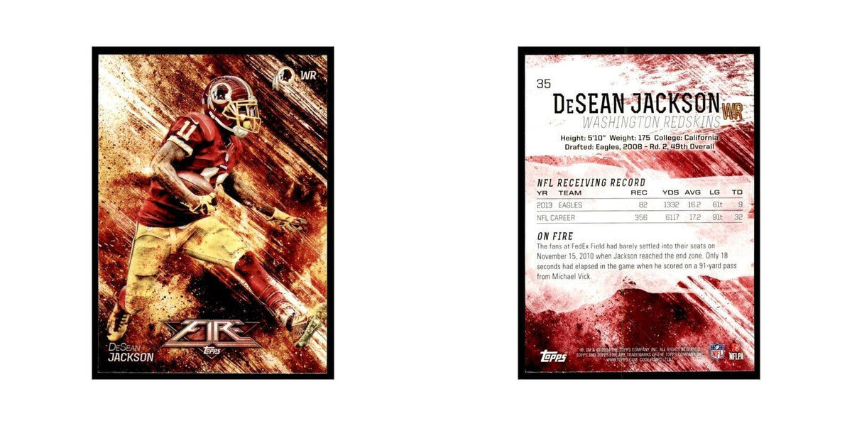 2014 Topps Fire DeSean Jackson Football Cards #35